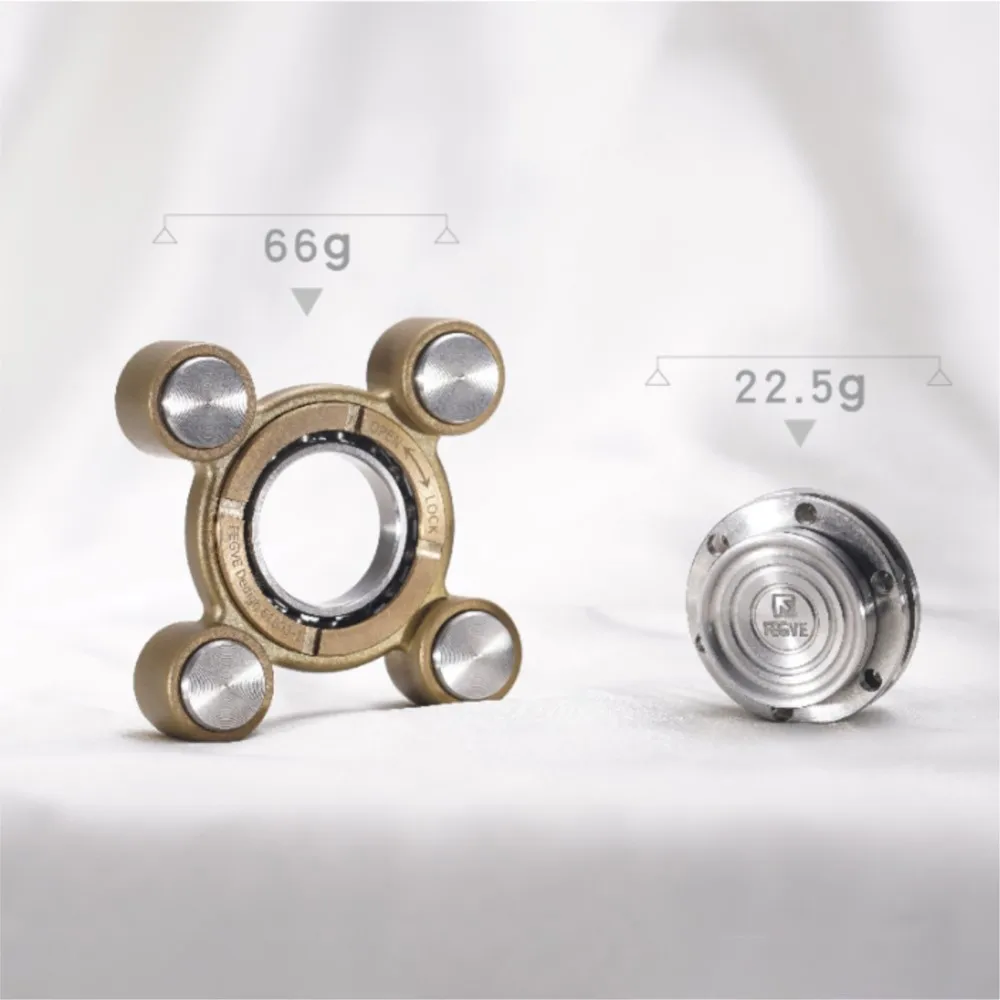 FEGVE EDC Flying Apsaras Air Fidget Spinner Brass Stainless Steel Anxiety Relief Gadgets Metal Fidget Toy Original Design