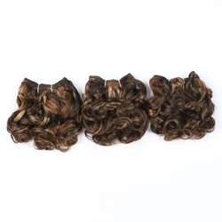 Sleek Brazilian Jerry Curly Human Hair Bundles Romance Curl P4/27/30 Highlight Human Hair Weave Bundles Remy Hair Extension