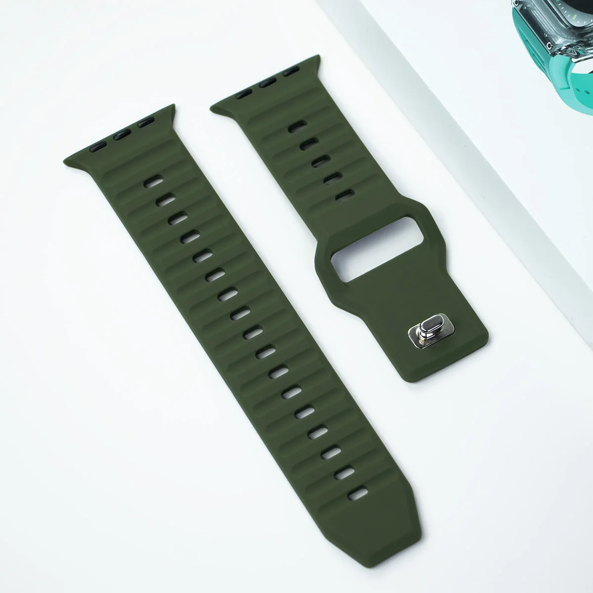 Sport-Silikonarmband für Apple Watch Ultra4 49 Smartwatch Armband für iWatch Series12 11 10 9 8 7 6SE Band 45 46 44 42mm – Detail 16