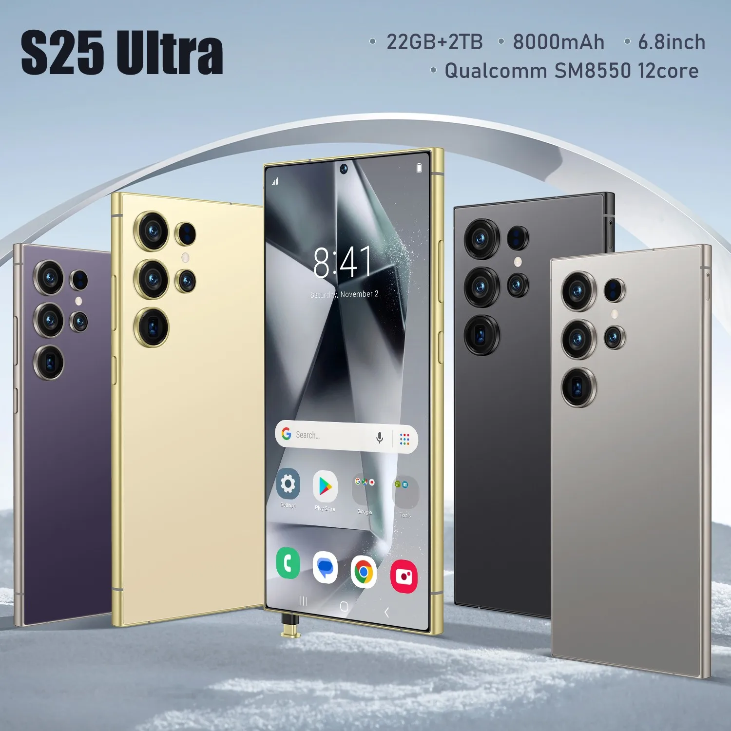 New S25 Ultra Smartphone 5G 6.8 High Definition Screen camera 72MP+108MP Battery 8000mAh Android 14 Global version of