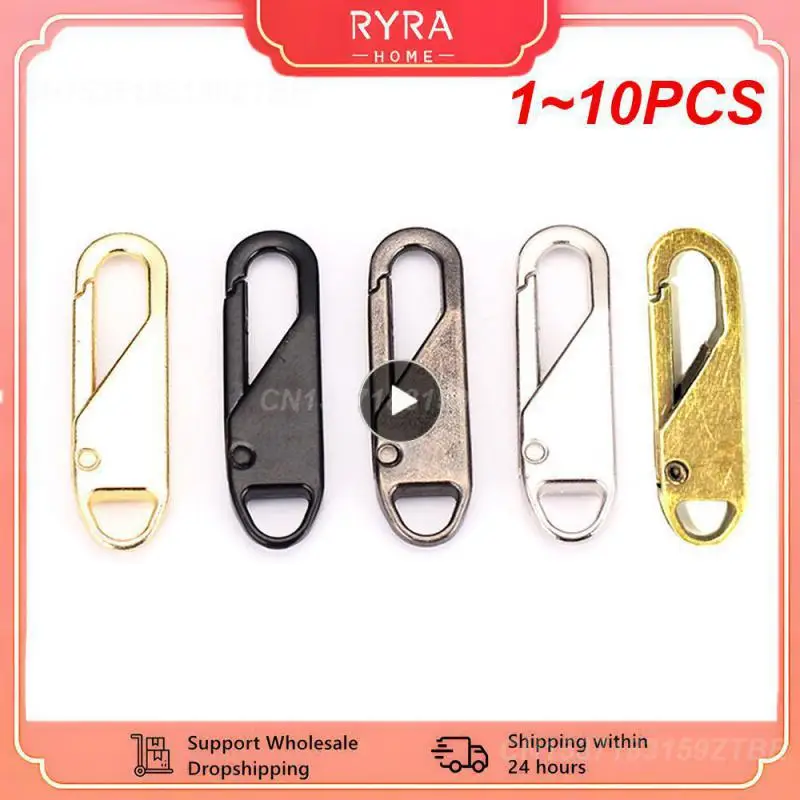 1 ~ 10 adet Metal fermuar kafa çıkarılabilir fermuar Fixer çanta ayakkabı fermuar kafa tamir kiti zanaat dikiş aksesuarları