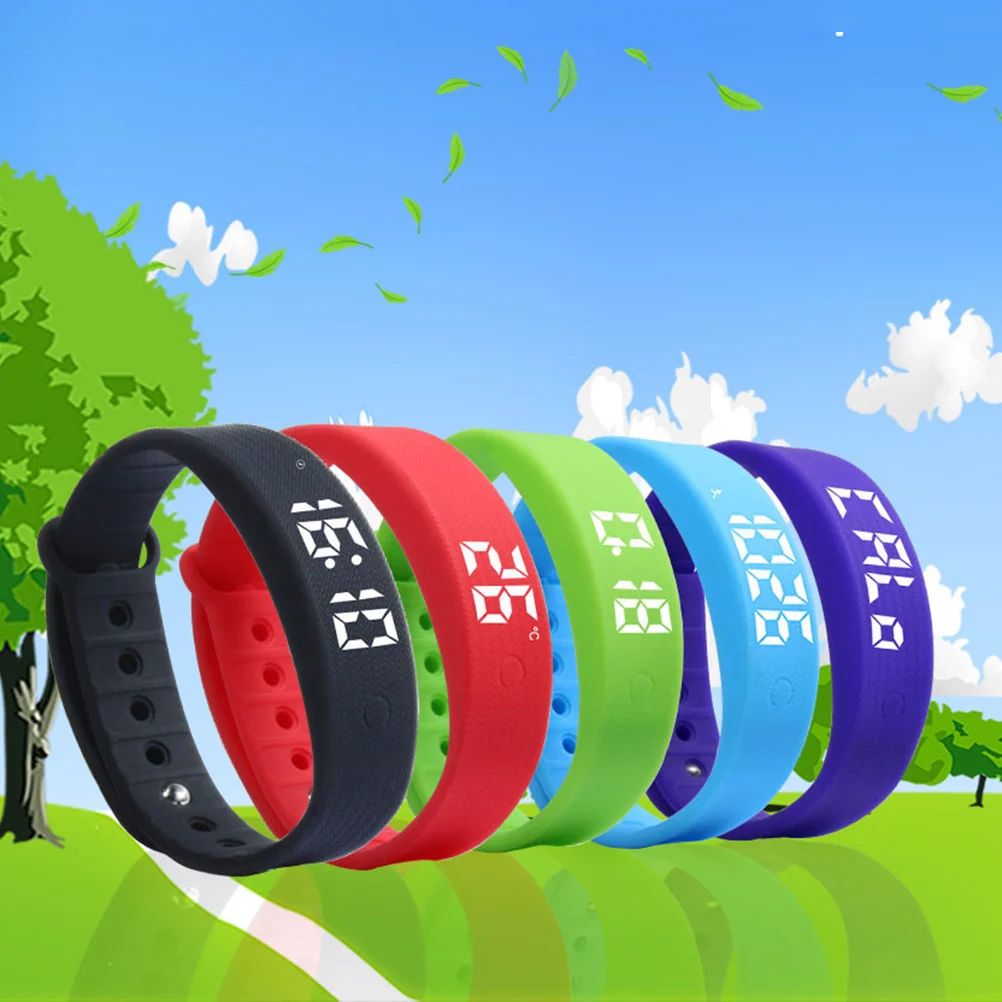 

Waterproof Black Temperature Monitoring Smart Bracelet Sports Fitness LED Touch Wristband for Men Women Activity