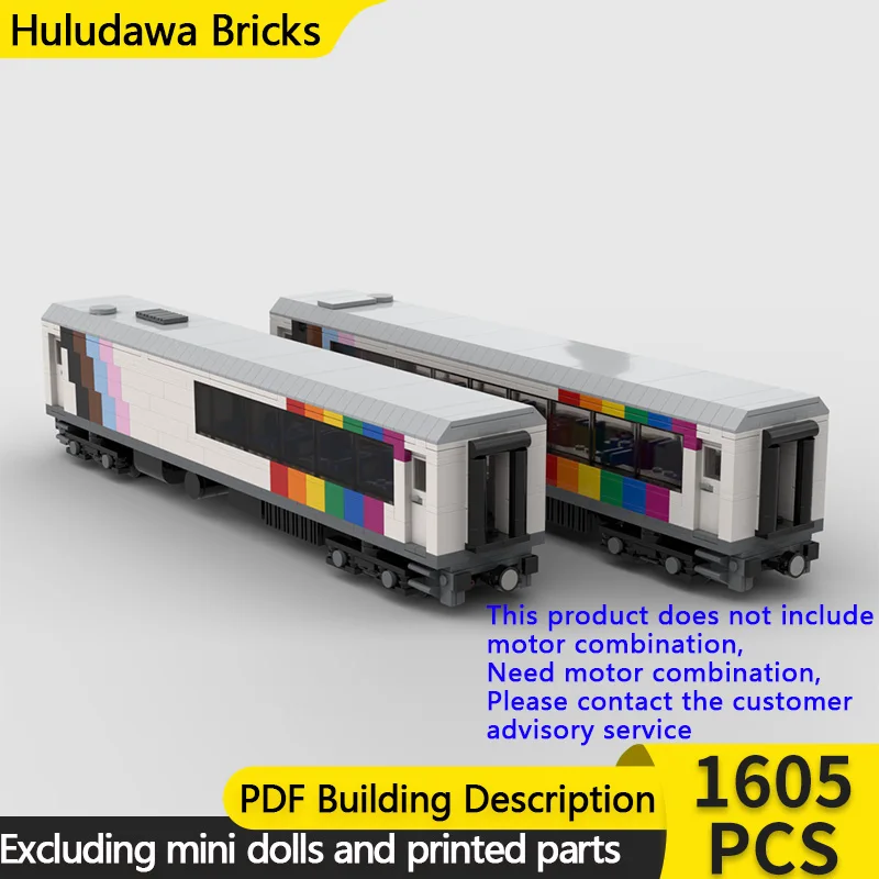 

City Car Model MOC Building Bricks Railway Transportation Dining Cars Modular Technology Gift Holiday Assemble Children Toy Suit
