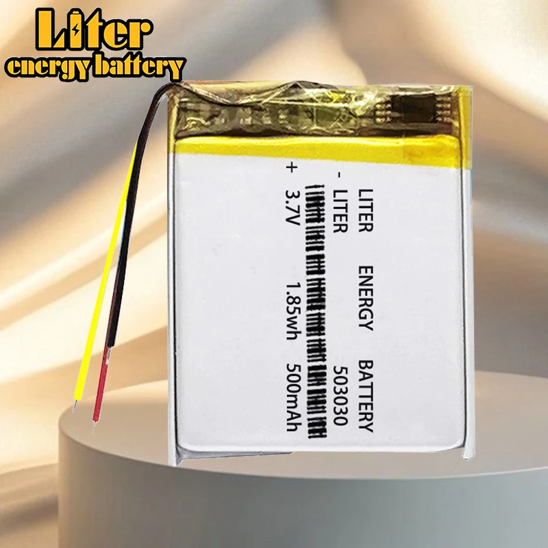 3 line Polymer battery 503030 3.7v 500mah 453030 smart home MP3 speakers Li-ion battery for dvr,GPS,mp3,mp4,cell phone,speaker