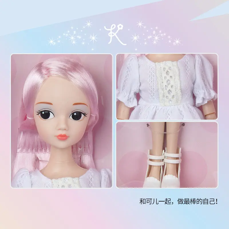Original Kurhn Doll Little White Dress Casual Makeup Doll 1/6 Scale Articulated Figure Fashion Dress Up Joint Doll Birthday Gift