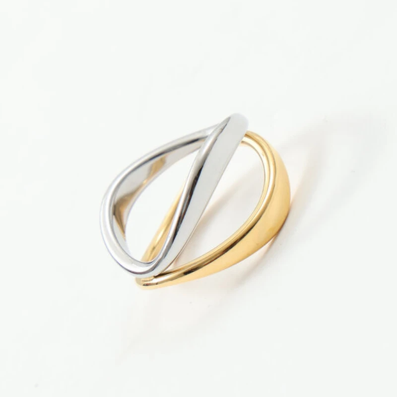 New Vintage High End PVD Tarnish Free Waterproof Two colors Ring for Women Girl