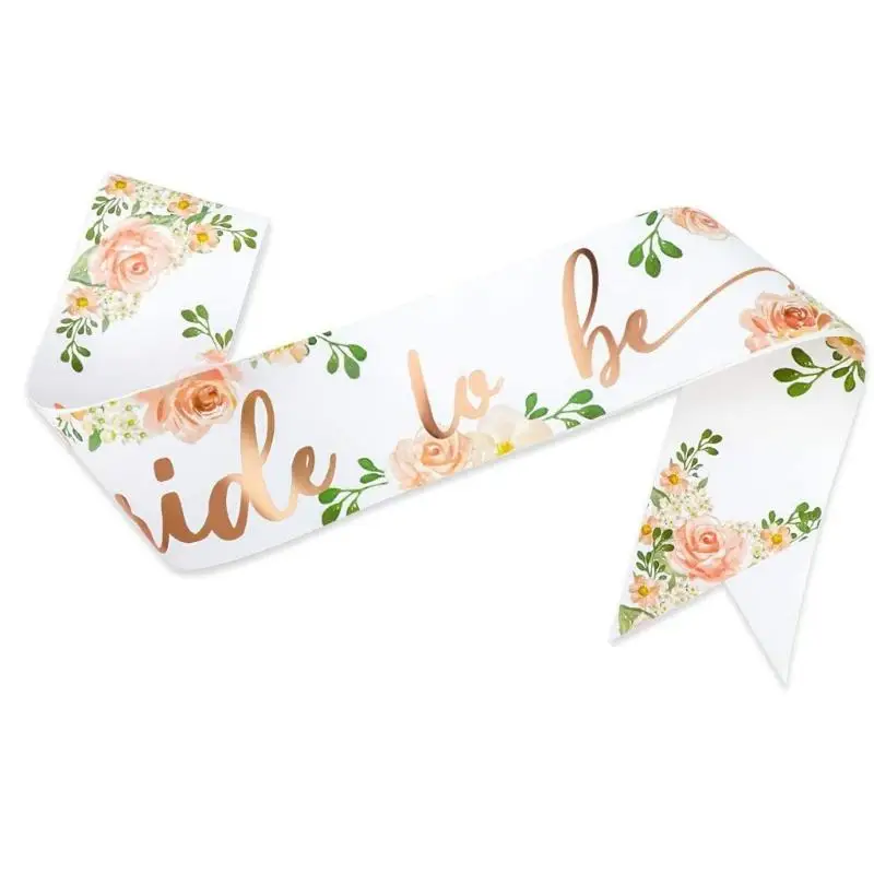 

31BB Bridal Sash Bridesmaids Satins Sashes Customizable Bride Belt Adjustable Sashes for Wedding Celebrations