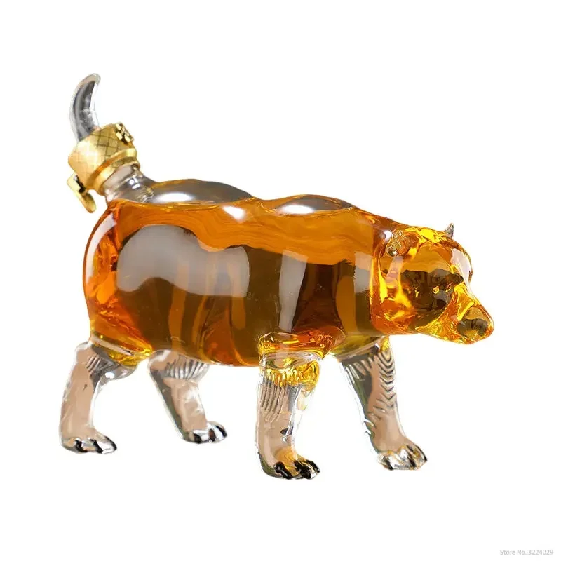 Lead-free wine decanter, animal design, hand-blown barware, whiskey decanters for Liquor Scotch Bourbon