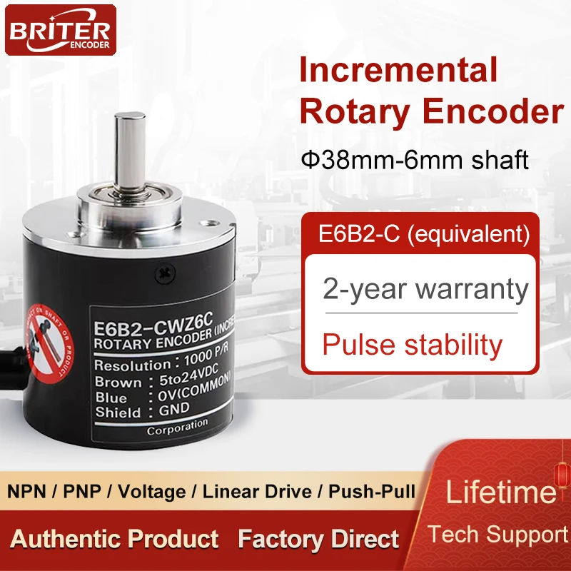 

Rotary Angle Encoder 6mm Shaft NPN PNP Line Driver
