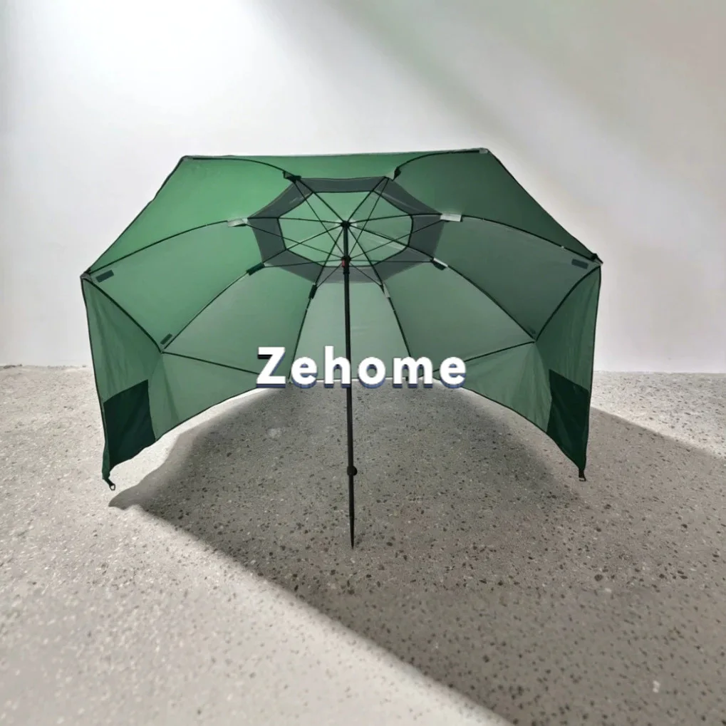 2.4 meters portable beach tent umbrella multi-functional canopy camping team canopy large fishing umbrella parasol canopy