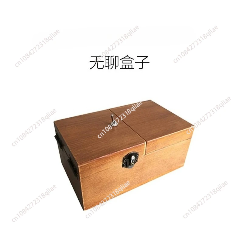 Sale A Useless Box with Surprises Wooden Useless Box Fully Assembled Toy for Adults and Children Dark Wood Color