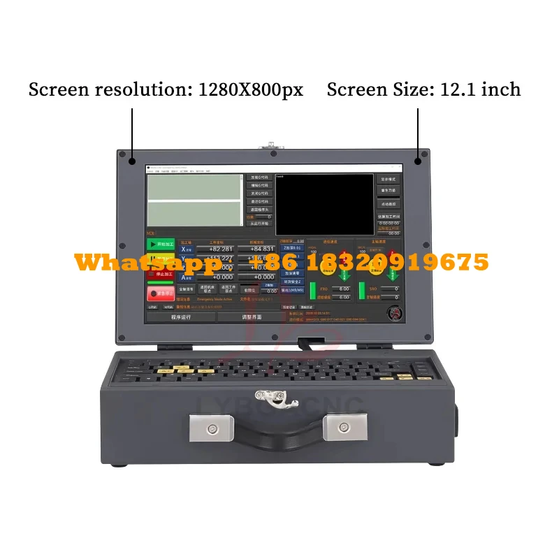 12.1 Inch Industrial Controller Computer with RS232 Serial Port 64G SSD Win7 Preloaded Mach3 Software for Universal CNC Router