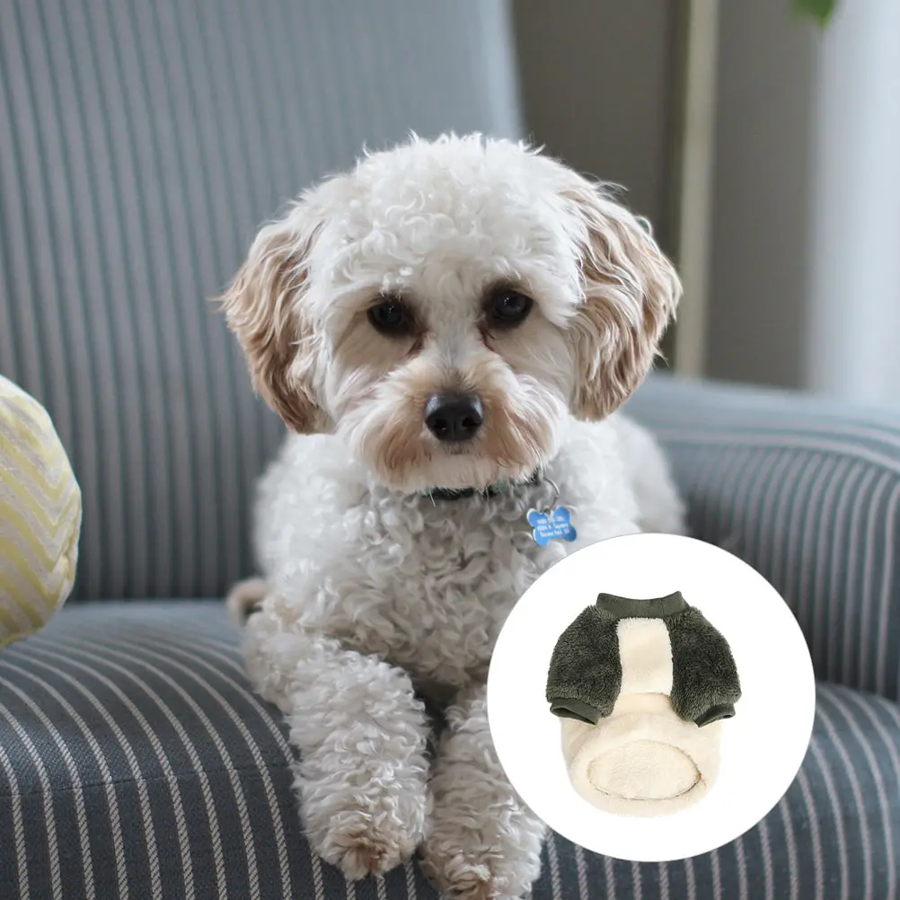 

Warm Dog Clothes Puppy Outfit Winter Coat Sweater Cold Weather Fleece Material Lightweight Breathable Pet Costume Dog Clothing