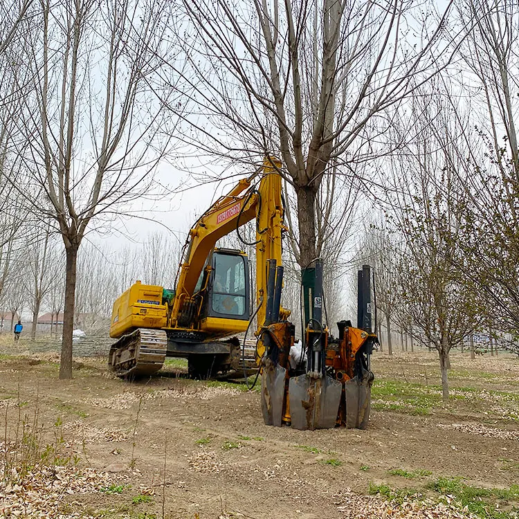 Shandong Factory Tree Spade Skid Steer Loader Excavator Attachment Gear Core Components Tree Transplanter Machine 6 Ton