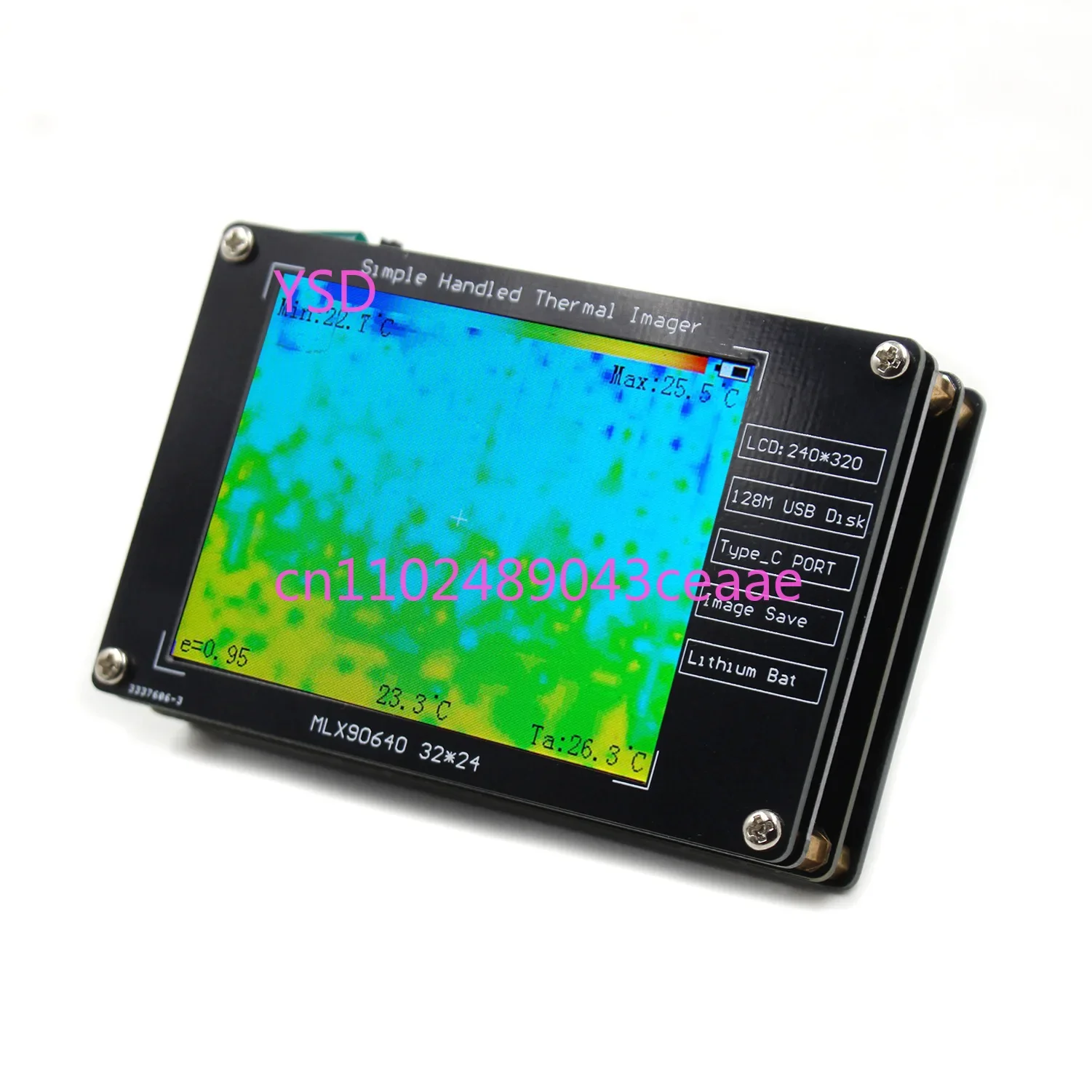 MLX90640 2.8-inch LCD Digital Infrared Thermal Imaging DIY Thermal Imager Temperature Detection, Inspection Tool