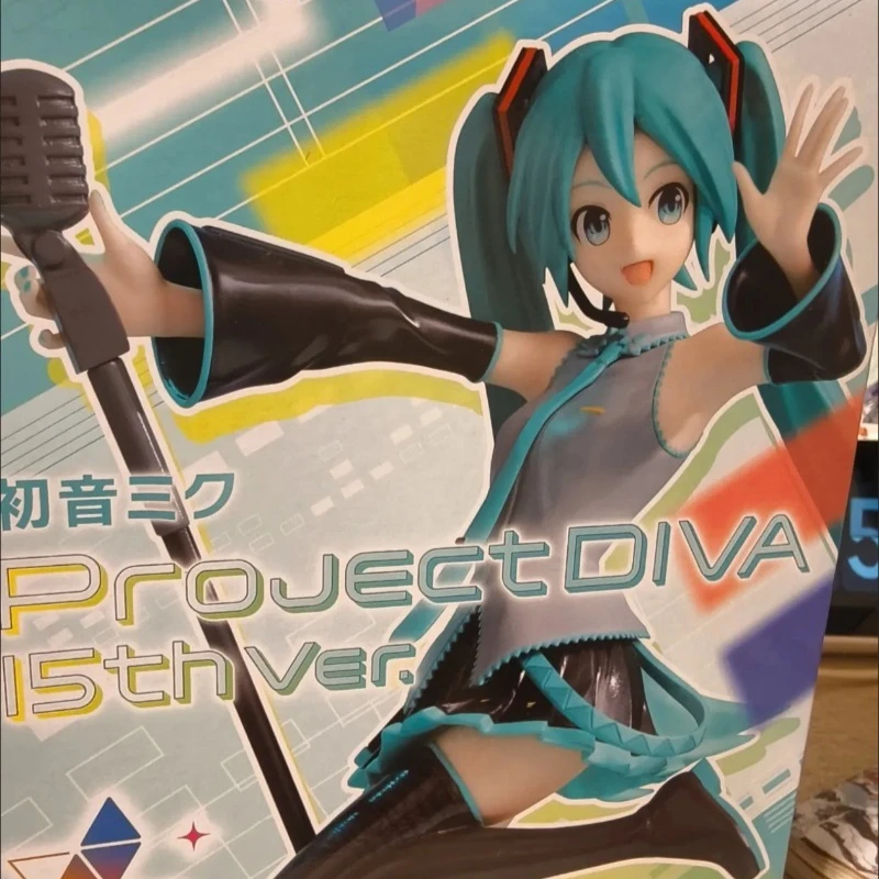 반다이 반프레스토 오리지널 정품 SEGA 하츠네 미쿠 포뮬러 서버 트렌디 플레이 Pixiv 주변기기 선물 데스크탑 장식품 모델