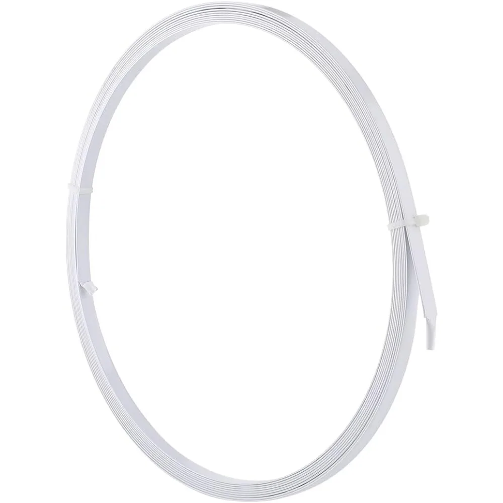 Corsé de 8mm para deshuesar, deshuesado de acero cubierto de plástico de 7m de largo para coser, deshuesado de acero inoxidable plano blanco, ropa moldeadora de Metal