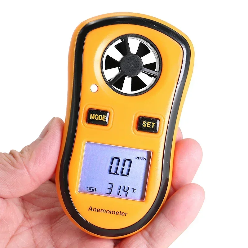 SHAHE 0-30m/s Portable Anemometer Anemometro Thermometer Wind Speed Gauge Meter Windmeter -10 45C Temperature Tester Air Gauge