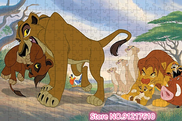 1000 Puzzles Disney Anime Lion King Simba Children's Puzzle Brain Burning Game Puzzle Holiday Gift