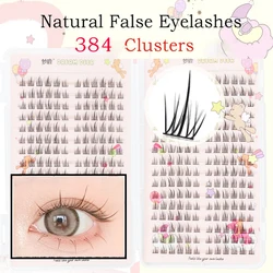 384/320 Clusters Manga Lash Eyelash Book High Quality Cluster Eyelashes Manhua Eyelash Elf Makeup Bundle Eyelash Extension