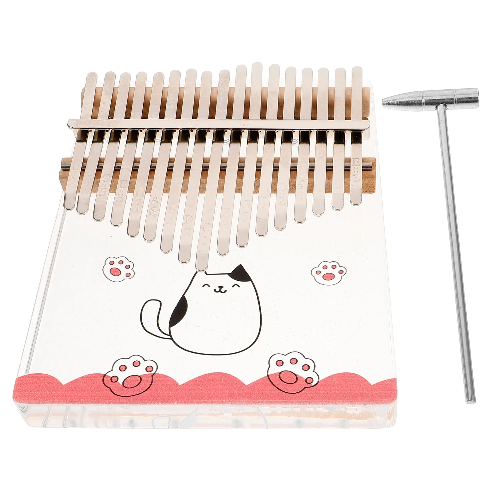 

Thumb 17-tone Finger Piano Instruments 17-keys Hand Acrylic Kalimba Kawaii Child