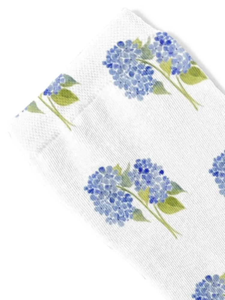 Blue Gouache Hydrangea Socks golf professional running cycling christmas gifts Socks Woman Men's