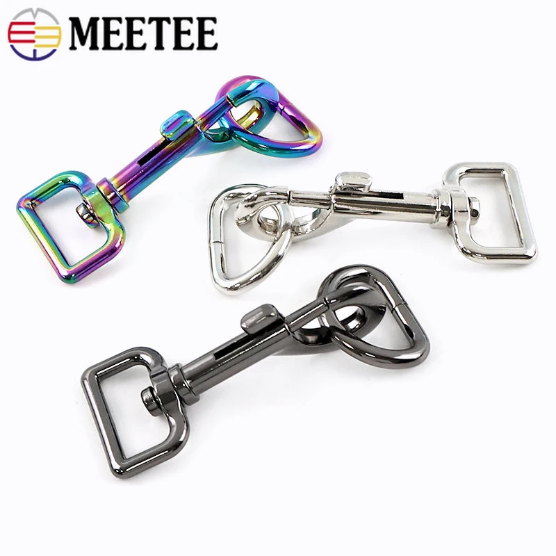 

2/3/5Sets 20/25mm Metal Swivel Buckle for Bag Strap Keychain Carabiner Webbing Adjust D Ring Clasp Trigger Hooks DIY Accessories