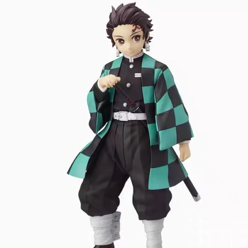 Anime figures Demon Slayer Kamado Tanjirou Nezuko Hold hands PVC Action Figure Kids Toys Statue Collection Model Doll Boys Gifts