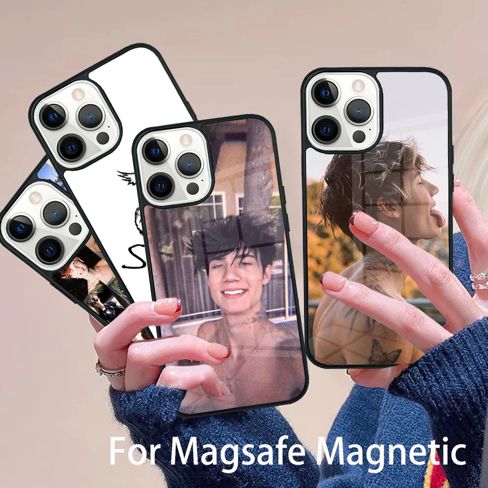 

Jaden Hossler's Tattoos Phone Case Magesafe Magnetic Wireless Charge Cover For IPhone 16 11 12 13 14 15 Pro Max Plus Mini