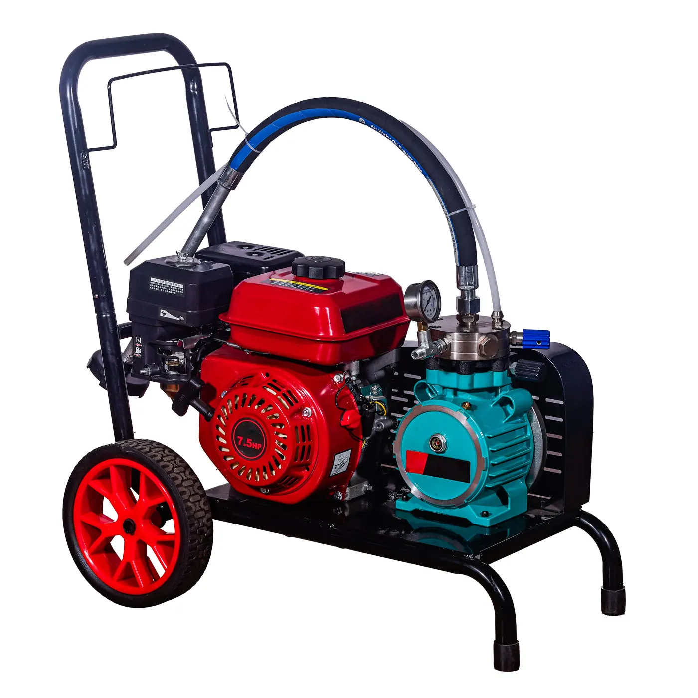 High Pressure Airless Paint Sprayer Diesel Petrol Powered High Flow Painting Machine for Latex Paint Exterior Wall Coatings Home