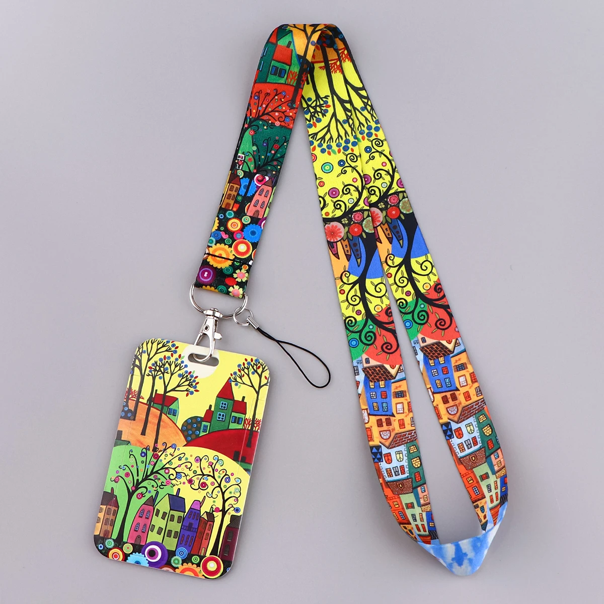 Art Tree House Lanyards for Key Neck Strap For Card Badge Gym Key Chain Key Holder DIY Hang Rope Phone Accessories