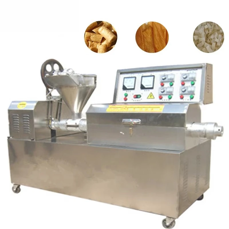 Automatic Soya Protein Extruder Food Production Line Soya Chunks Processing Machines with Core Motor for Soybean Raw Material