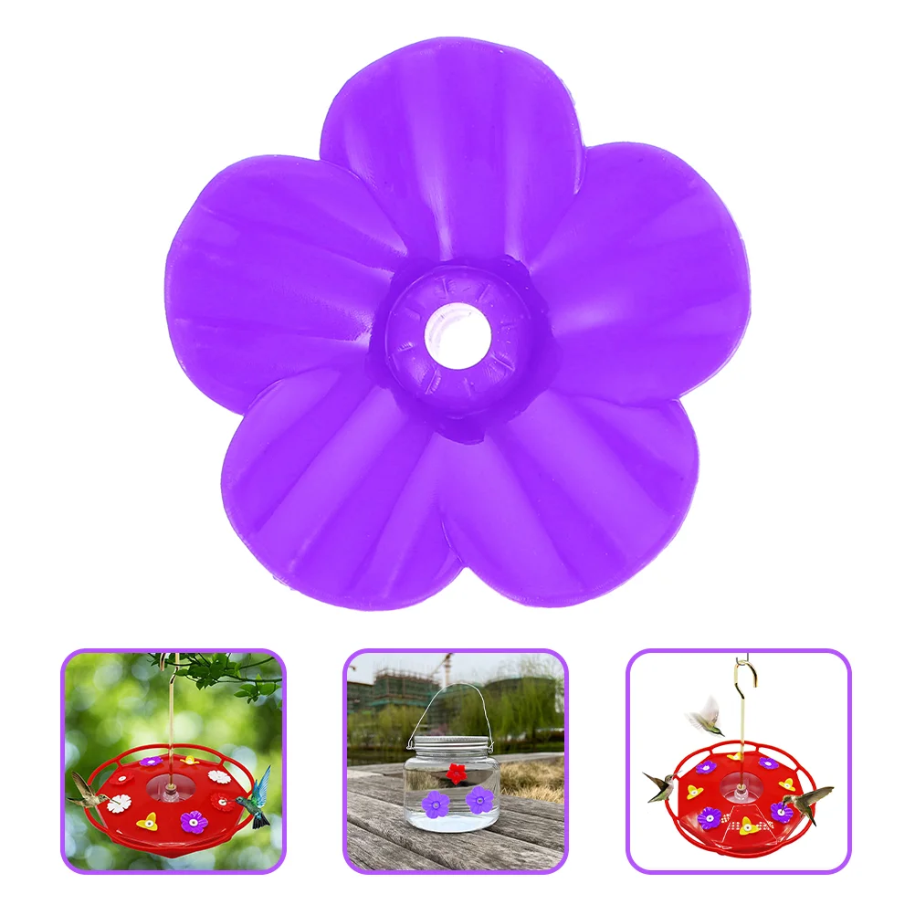 

18 Pcs Bird Feeder Flowers Hummingbird Feeders Parrot Feeding Ports Replacement Plastic Parts