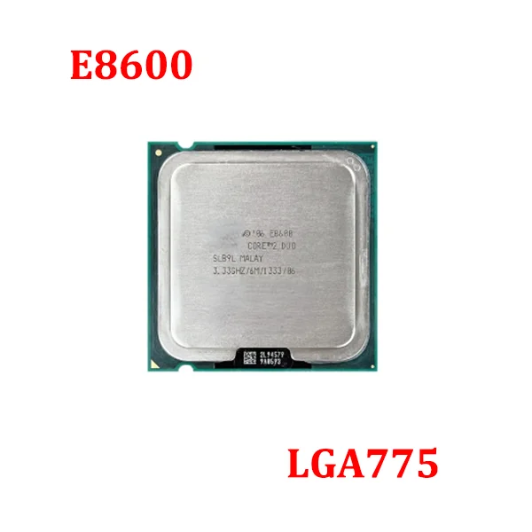 100%Original CPU CORE 2 DUO E8600 Processor 3.33GHz/6M/1333MHz Dual-Core Socket 775