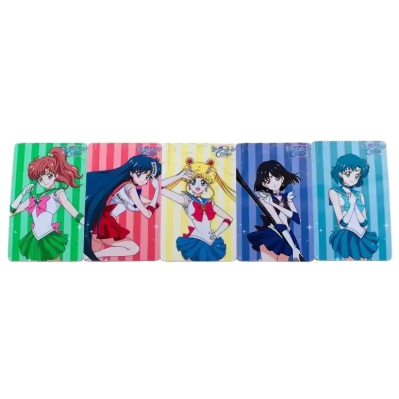 12Pcs/set Self Made Sailor Moon Sailor Mercury Meiou Setsuna Sailor Uranus Anime Classic Series Collection Crystal Card Sticker