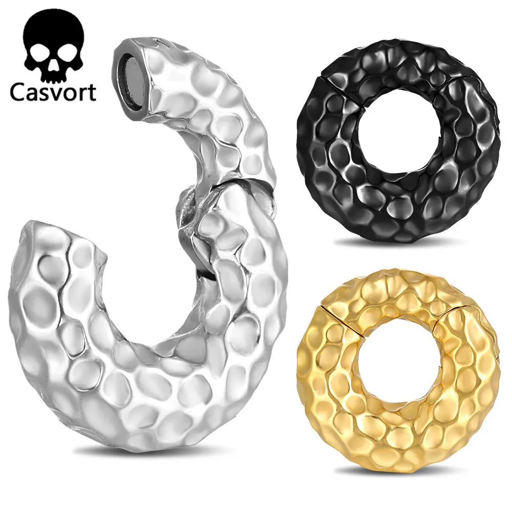 Casvort 2PCS 2g 00g Comet Ear Weights Hangers Saddle Ear Plugs for Stretched Lobe 316 Stainless Steel Piercing Body Jewelry