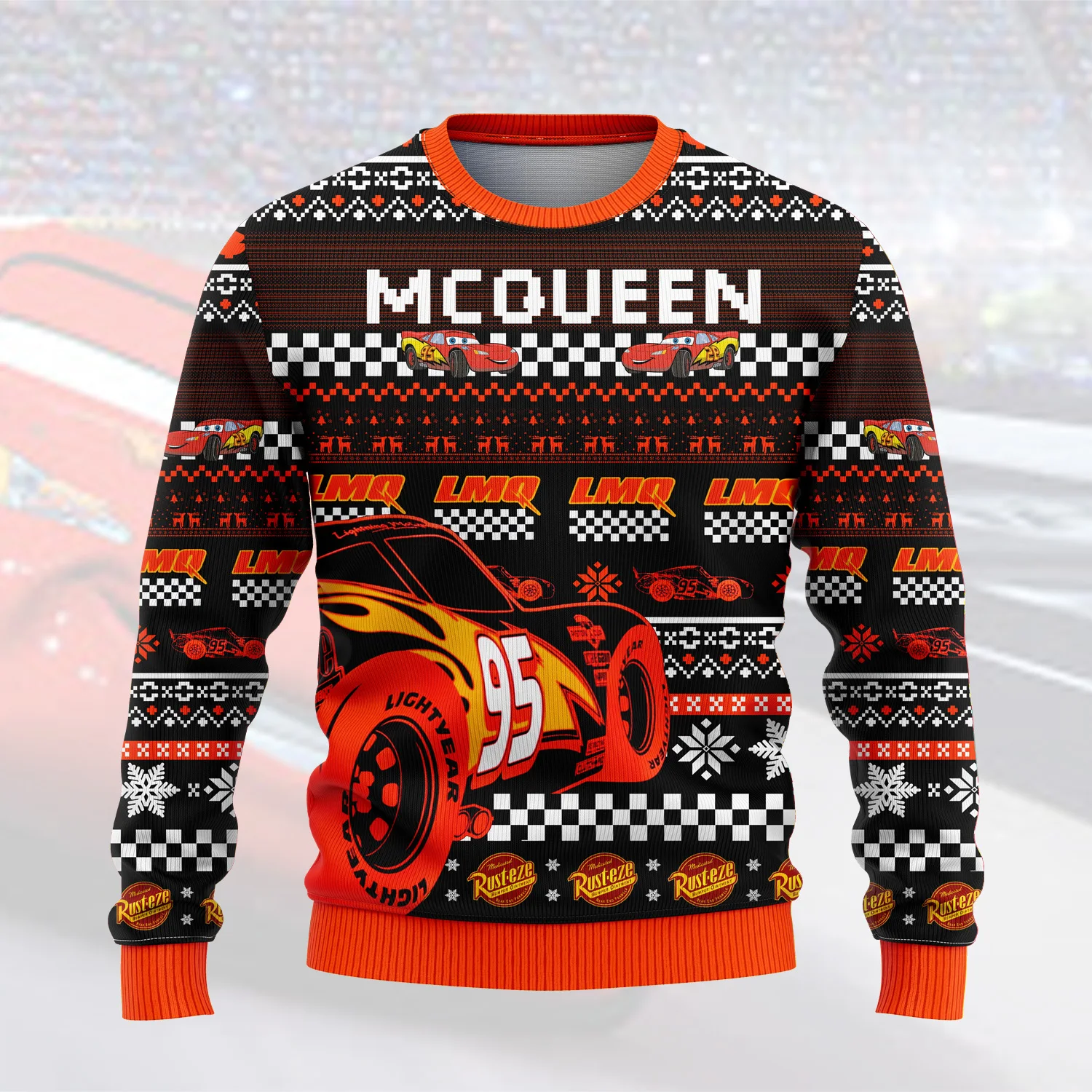 

2026 New Disney Lightning McQueen 3D Ugly Christmas Sweater Kids/Adults Ugly Christmas Sweater Gift Couple Family Colthing