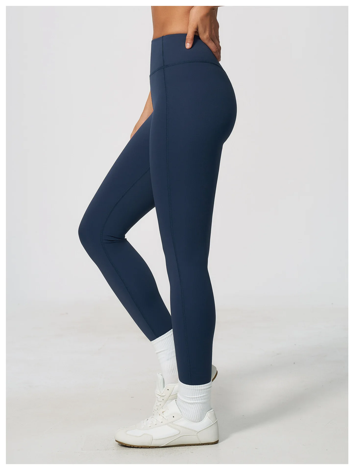 Women Seamless Knit High Waist Scrunch Butt Lycra Yoga Leggings Stretch Full Pants Gym Pilates Running Workout Fitness Athletic