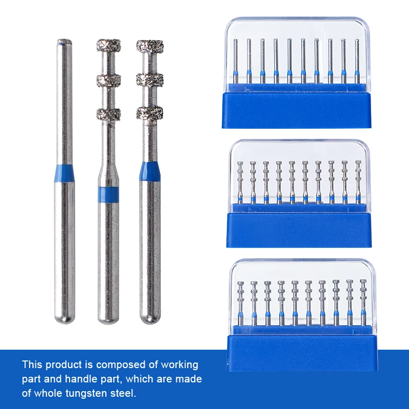 

10pcs Dental Diamond Bur High Speed Rotate Polishing Handpiece FG Dia 1.6mm Dentist Oral Care Whitening Polished Tool ﻿