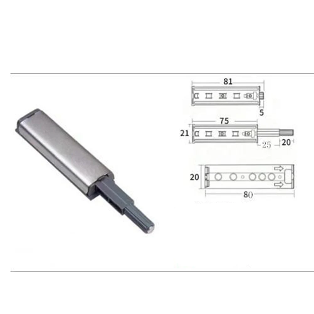 

Metal Housing Cabinet Push Latch Magnetic Hinges for Kitchen Drawer Quiet Auto Close Durable Anti Push To Open Cabinet Rust