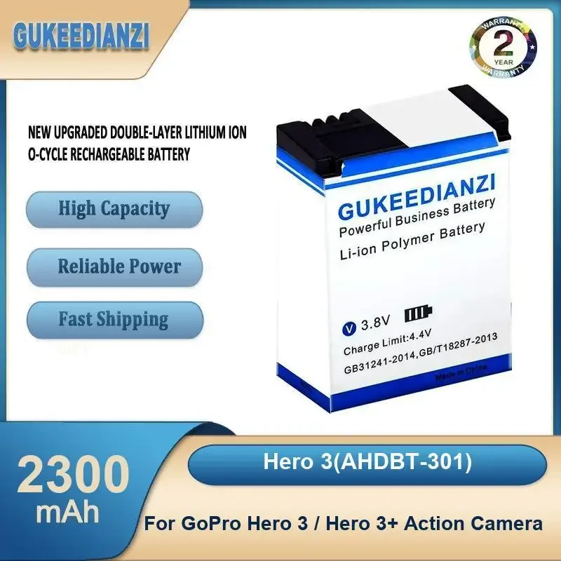 Аккумулятор для камеры Gopro Hero 2 3+ 4 5 6 7 8 9 10 11 12 Hero+ HWBL 1 Plus PR-062334 CHDHA-301 AHDBT-401 AHDBT-501 Фото №2