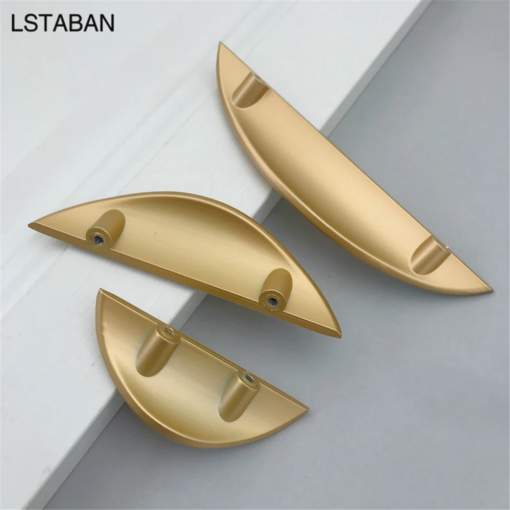 Modern Minimalist Cabinet Door Handle Semicircle Golden Embedded Cabinet Handle Cupboard Pulls Drawer Knob Door Furniture Handle