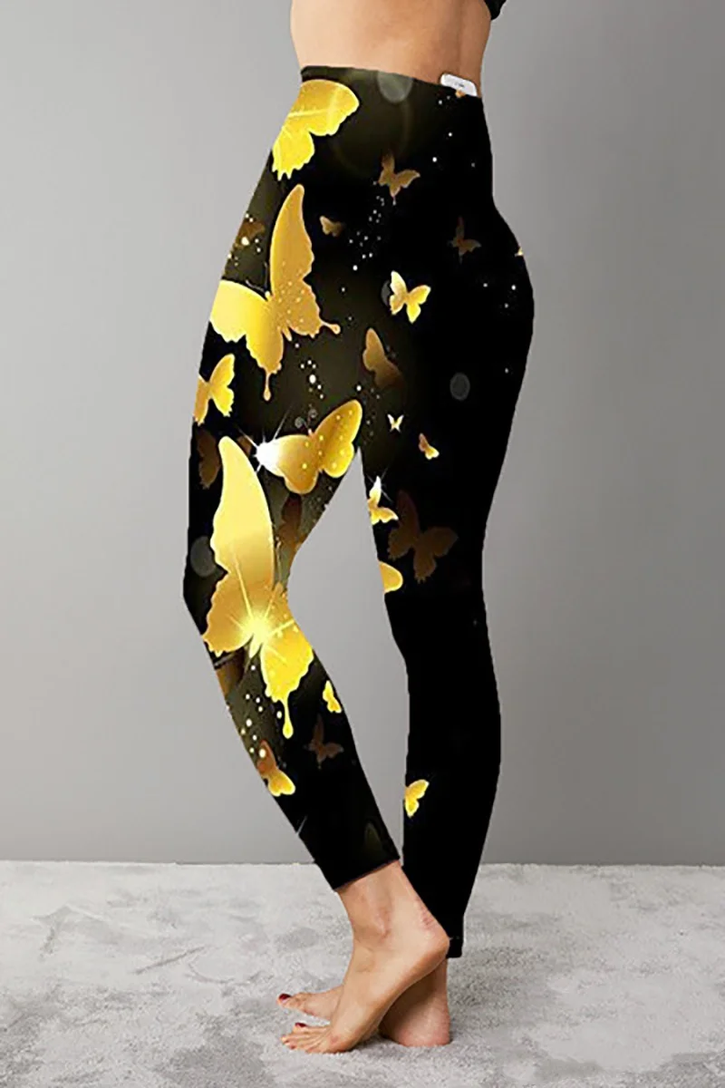 Autumn Winter 3D Tie-dye Pattern Printed Women's Yoga Pants Outdoor Gym Fitness Running Quick Dry Breathable Sports Pant Clothes