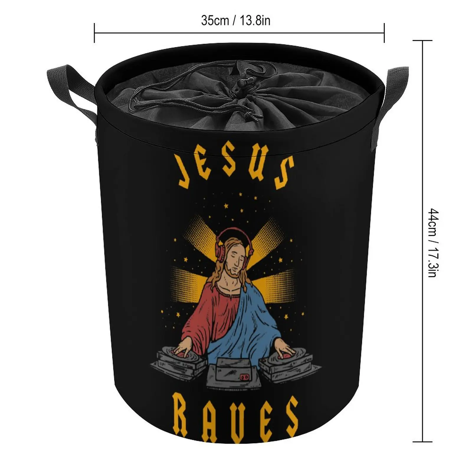 Jesus Raves Women's Regular Unisex Storage Tank Hot Sale Laundry Basket Durable Portable Staying Books Multifunctional Bedroom S