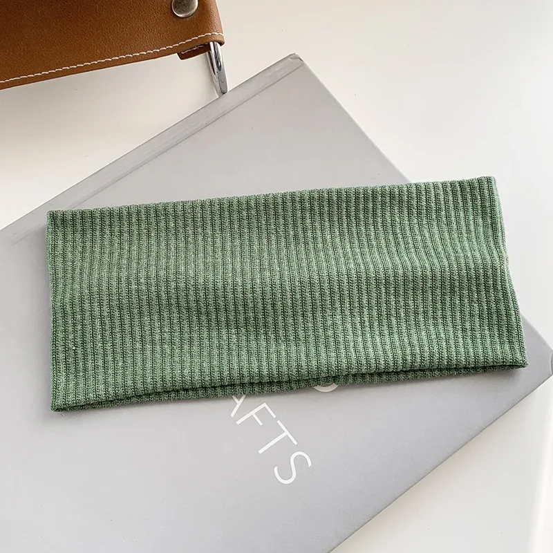 Herbst und Winter Breite Kante Elastische Frauen Haarband Make-Up Gesicht Waschen Stirnband Sport Gestrickte Kopfbedeckung Stirnband – Detail 25