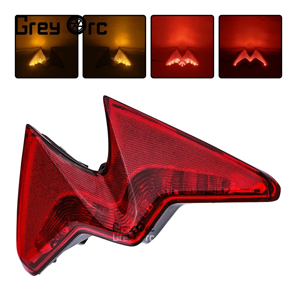 Motorcycle LED Taillight Brake Light Rear Warning Lamp With Turn Signal Features For Aprilia RS660 Tuono 600 RSV4 2011-2025