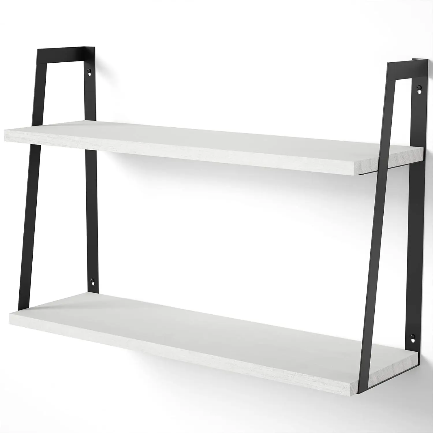 

Floating Wall Shelves, Rustic Wood Shelves Book Shelves Wall Mounted Ideal Room Decor (White)
