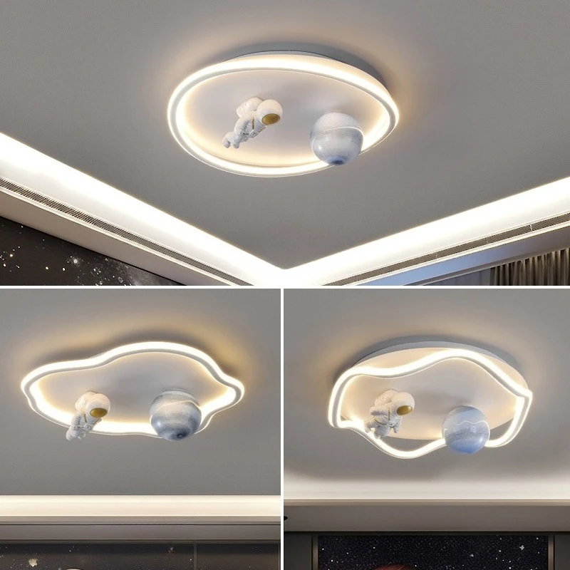 

Современный светодиодный потолочный светильник для детской комнаты, потолочные лампы в виде лунного астронавта, мультяшные светильники для спальни мальчиков и девочек, декоративное освещение для дома и учебы