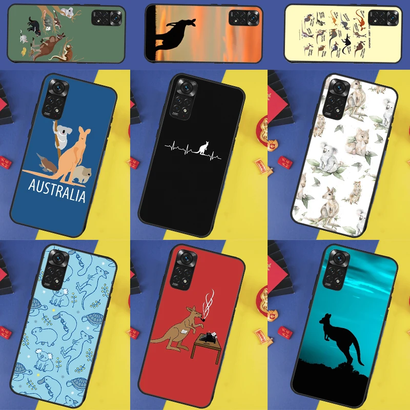 Cute Kangaroo Case For Xiaomi Redmi Note 12 11 Pro 7 8 9 10 Pro Note 9S 10S 11S Redmi 10C 10 9 9A 9C 12C Cover