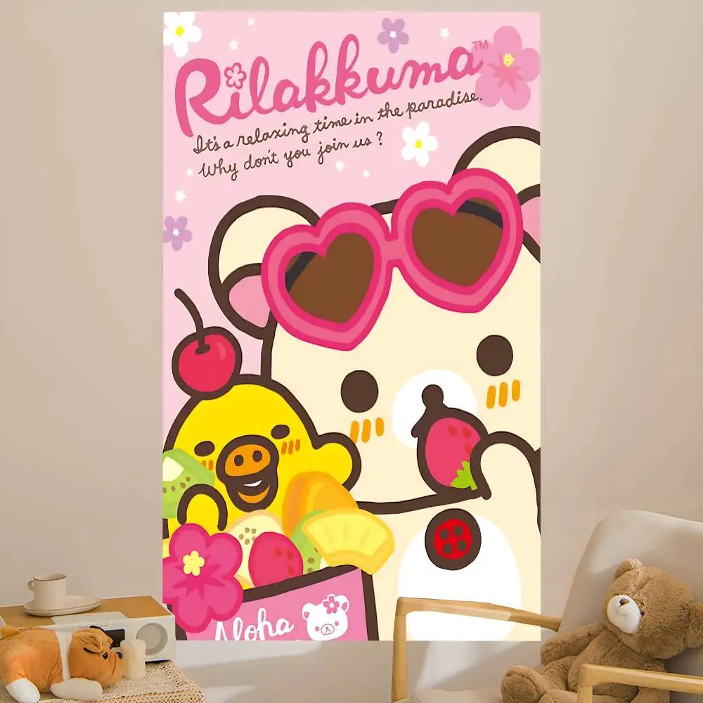 Cute Cartoon R-Rilakkuma Movie Hippie Wall Hanging Tapestries Bohemian Wall Tapestries Mandala INS Home Decor
